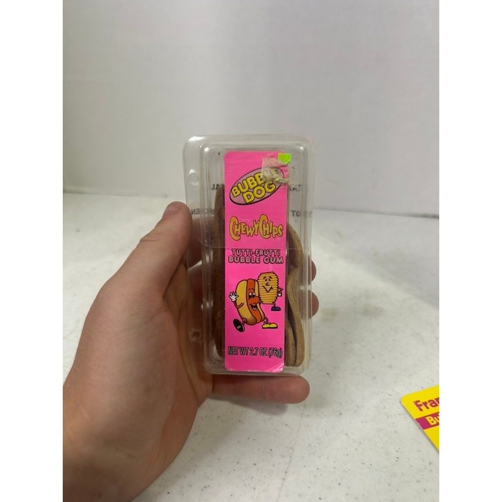Vintage Bubble Dog Chewy Chips Tutti-Frutti Bubble Gum Uniconfis Collectible 90s